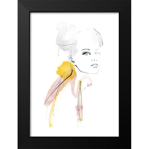 I Am Black Modern Wood Framed Art Print by Larsdotter, Lotta