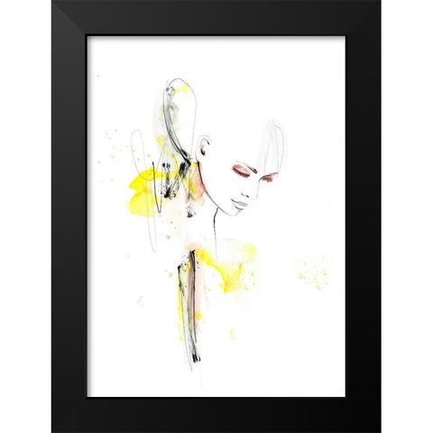 On The Inside Black Modern Wood Framed Art Print by Larsdotter, Lotta