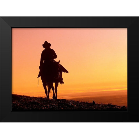 Days End Black Modern Wood Framed Art Print by Leacock, J.C.