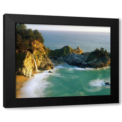 McWay Falls Black Modern Wood Framed Art Print by Leacock, J.C.