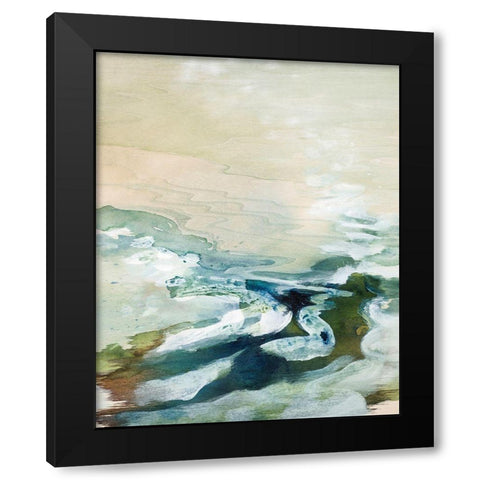 The Sound The Sea Makes Black Modern Wood Framed Art Print with Double Matting by Leaver, Tara