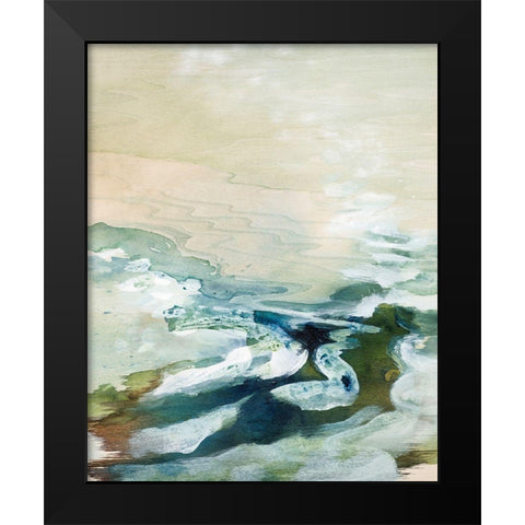 The Sound The Sea Makes Black Modern Wood Framed Art Print by Leaver, Tara