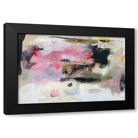 Erasing The Story Black Modern Wood Framed Art Print by Lauzon, Danielle