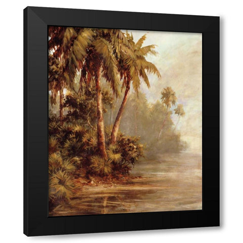 Hidden Bank Black Modern Wood Framed Art Print by Malarz