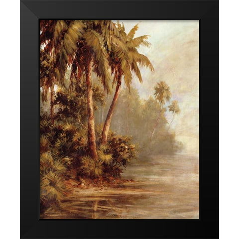 Hidden Bank Black Modern Wood Framed Art Print by Malarz