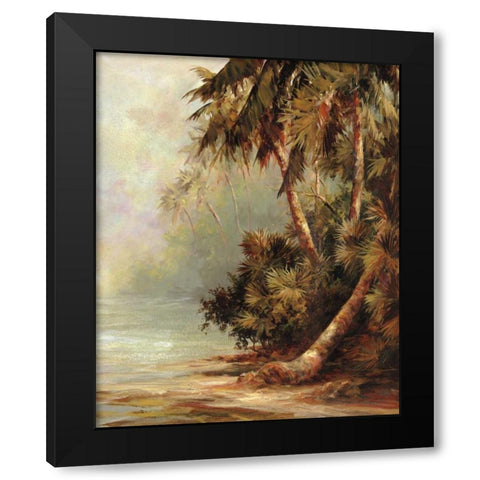Hidden Cove Black Modern Wood Framed Art Print with Double Matting by Malarz