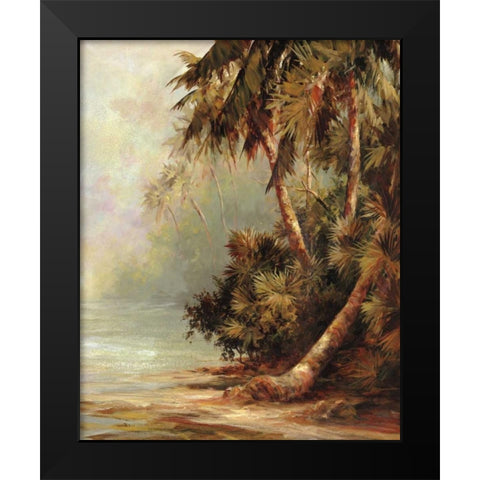 Hidden Cove Black Modern Wood Framed Art Print by Malarz