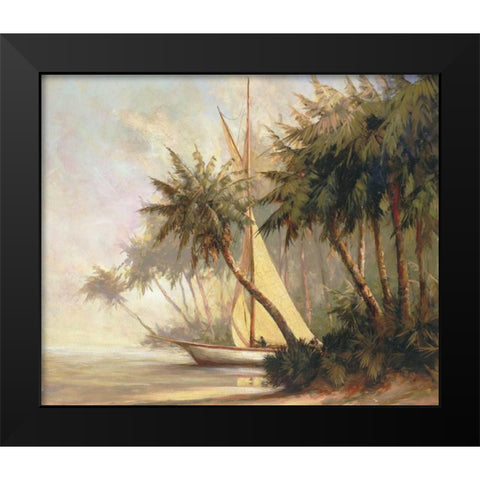 Leaving Out Black Modern Wood Framed Art Print by Malarz