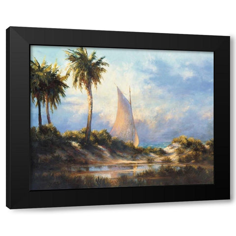 Manasota Key Returning Black Modern Wood Framed Art Print by Malarz
