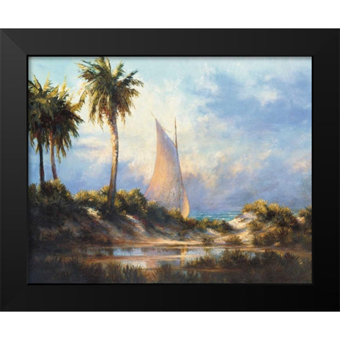 Manasota Key Returning Black Modern Wood Framed Art Print by Malarz