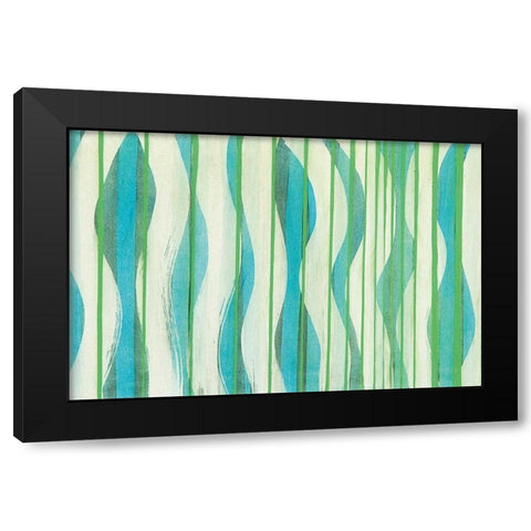 Carousing with Lines I Black Modern Wood Framed Art Print with Double Matting by Miller, Allison G