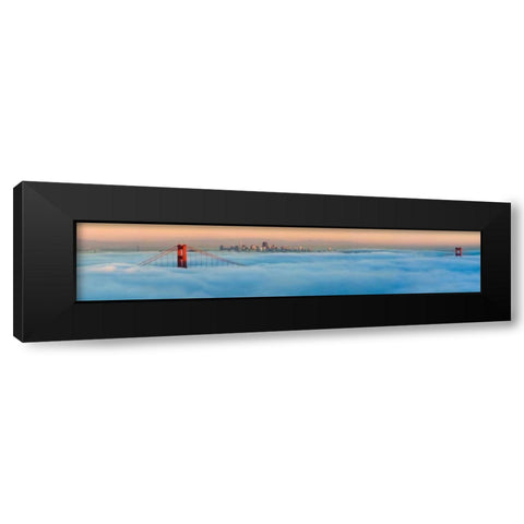 Foggy City Black Modern Wood Framed Art Print by Murray, Jeffrey