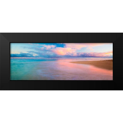 Haena Beach Black Modern Wood Framed Art Print by Murray, Jeffrey