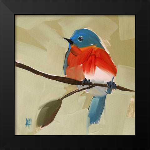 Bluebird No. 21 Black Modern Wood Framed Art Print by Moulton, Angela