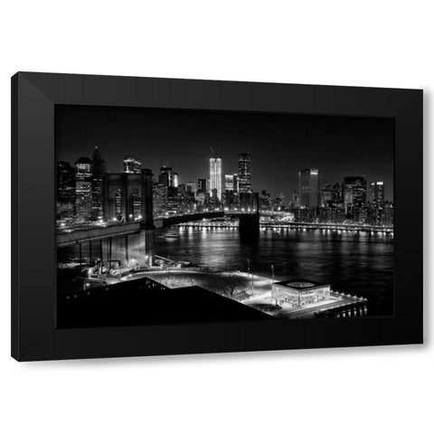 The Carousel Black Modern Wood Framed Art Print by Mikaels, Natalie