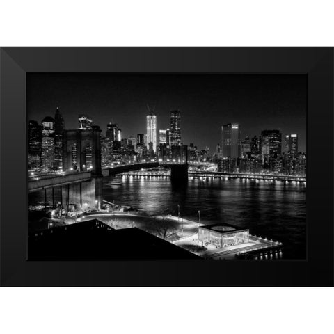 The Carousel Black Modern Wood Framed Art Print by Mikaels, Natalie