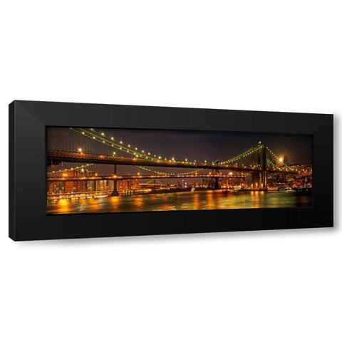 Three Bridges Black Modern Wood Framed Art Print with Double Matting by Mikaels, Natalie