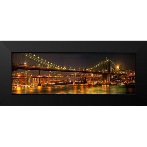 Three Bridges Black Modern Wood Framed Art Print by Mikaels, Natalie