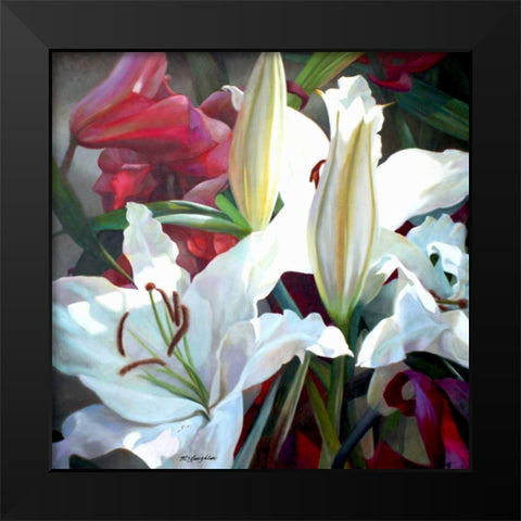 Ruffles and Trim Black Modern Wood Framed Art Print by McLaughlin, Jan