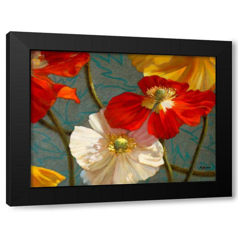 Poppycock Black Modern Wood Framed Art Print by McLaughlin, Jan