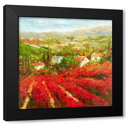 Bourgogne Black Modern Wood Framed Art Print by Marino