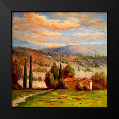 Rural Bliss Black Modern Wood Framed Art Print by Marino