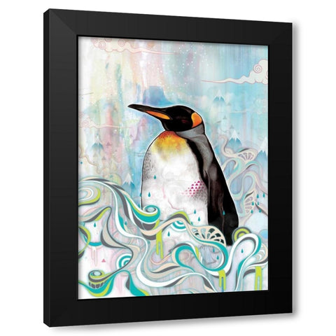 King Black Modern Wood Framed Art Print with Double Matting by Miller, Mat