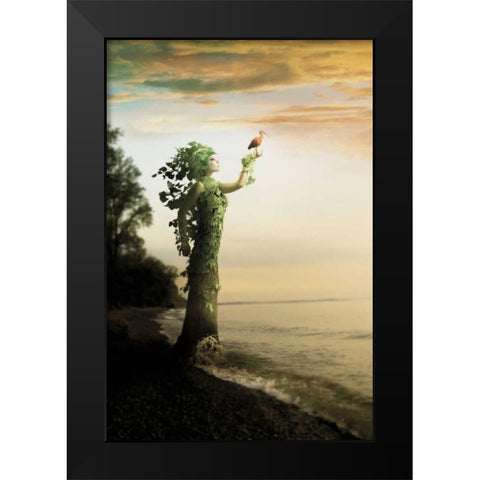 Where the Trees Stand Black Modern Wood Framed Art Print by Madison, Jeff