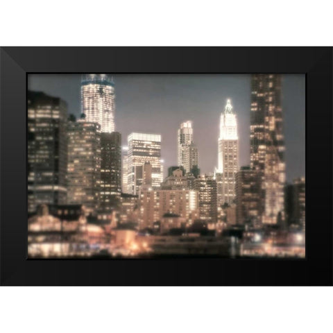 In a New York Minute Black Modern Wood Framed Art Print by Mikaels, Natalie