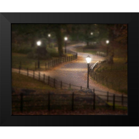 Twilight Stroll Black Modern Wood Framed Art Print by Mikaels, Natalie