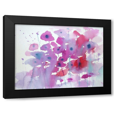 Roadside Meadow Black Modern Wood Framed Art Print by Margulis, Karen