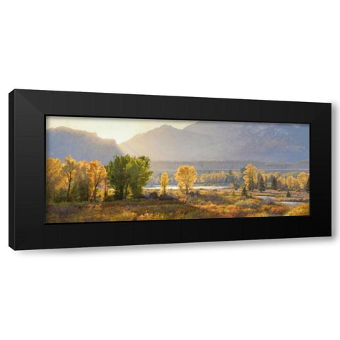 Evening Theatre Black Modern Wood Framed Art Print with Double Matting by Moore, Jay