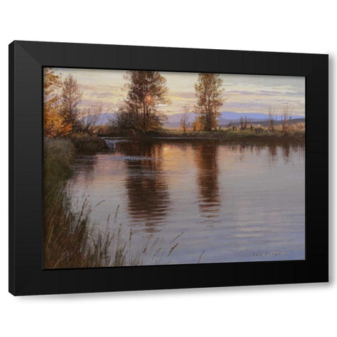 Just Before Nightfall Black Modern Wood Framed Art Print by Moore, Jay