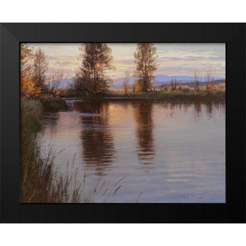 Just Before Nightfall Black Modern Wood Framed Art Print by Moore, Jay