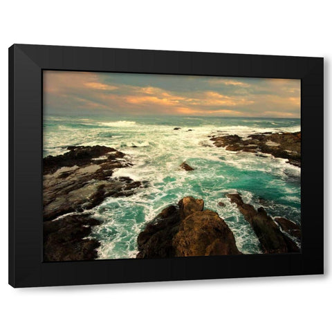 Heavens Gate Black Modern Wood Framed Art Print by Mikaels, Natalie