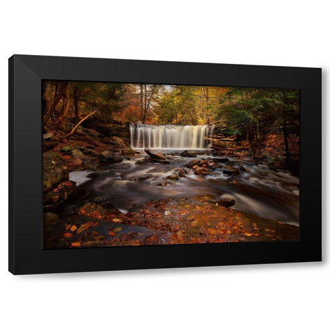Rushing Water Black Modern Wood Framed Art Print by Mikaels, Natalie