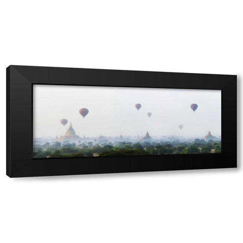 Sunrise at Bagan Black Modern Wood Framed Art Print by Mumford, Andy
