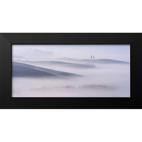 Dawn Mist in Val daâ‚¬â„¢Orcia, Tuscany Black Modern Wood Framed Art Print by Mumford, Andy