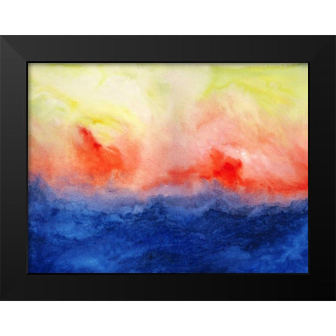 Brushfire II Black Modern Wood Framed Art Print by Maldonado, Jacqueline