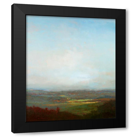 Green Valley Below Black Modern Wood Framed Art Print with Double Matting by McCarthy, William