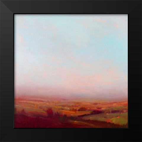 Misty Orange and Red Black Modern Wood Framed Art Print by McCarthy, William