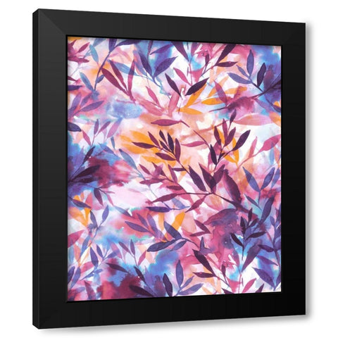 Changes - Mauve Black Modern Wood Framed Art Print with Double Matting by Maldonado, Jacqueline