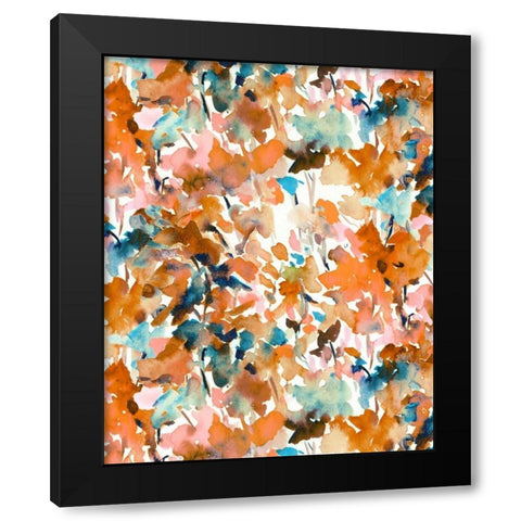 Local Color Orange Black Modern Wood Framed Art Print by Maldonado, Jacqueline