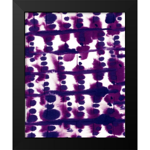 Parallel Purple Mauve Black Modern Wood Framed Art Print by Maldonado, Jacqueline