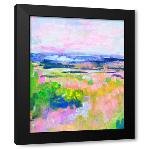 Colourful Land II Black Modern Wood Framed Art Print with Double Matting by Marrison, TA