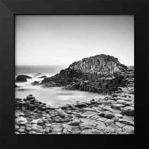The Giantaâ‚¬â„¢s Causeway Black Modern Wood Framed Art Print by Morrissey, Margaret