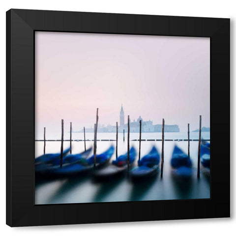 Venetian Sunrise Black Modern Wood Framed Art Print with Double Matting by Morrissey, Margaret