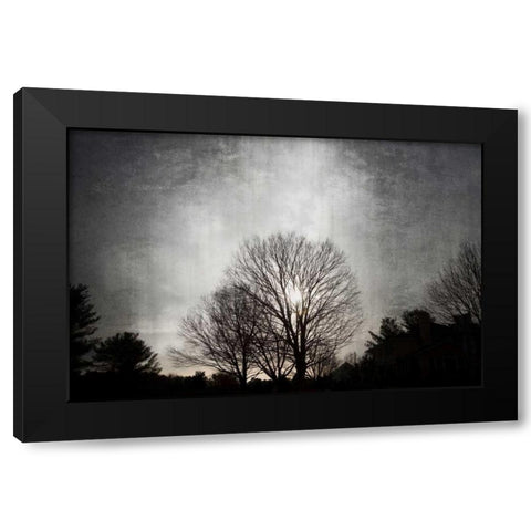 Great Falls Sunset Black Modern Wood Framed Art Print by Miamee, Golie