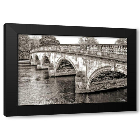 Henley-on-Thames Black Modern Wood Framed Art Print by Miamee, Golie