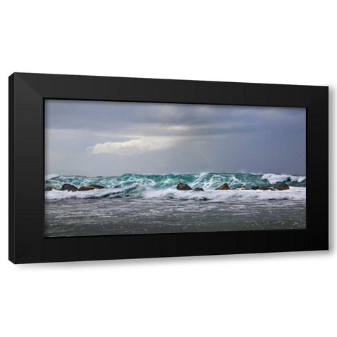 Storm in Dorado Black Modern Wood Framed Art Print by Miamee, Golie